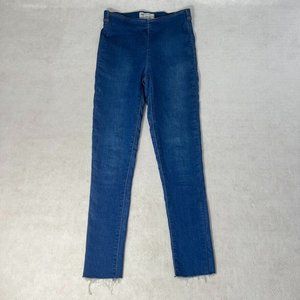 Free People Womens Jeans Size 25 Pull-On Elastic Waist Hi-Rise Skinny Raw Hem